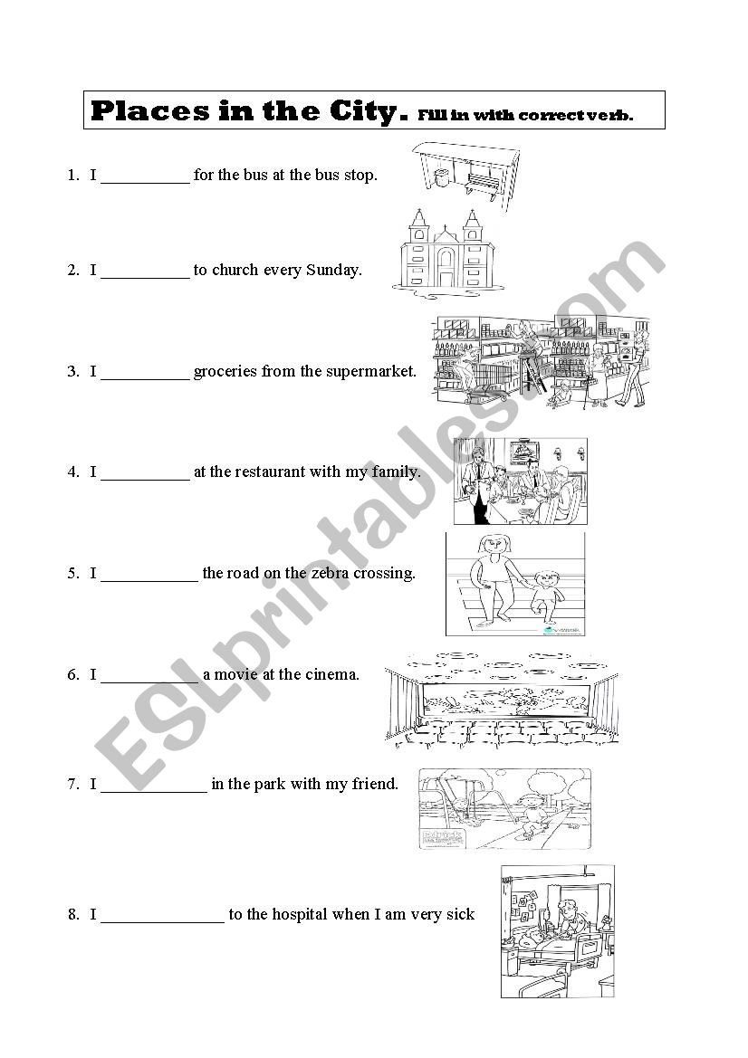 places-in-the-city-fill-in-with-correct-verb-esl-worksheet-by-focus8