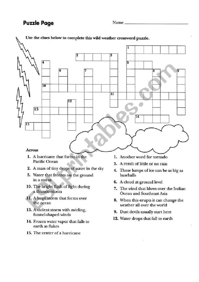 Weather worksheet