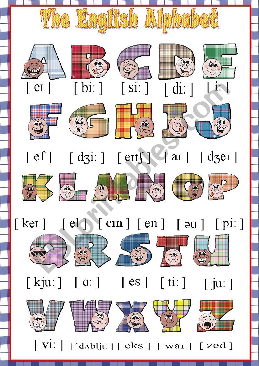 The English Alphabet worksheet