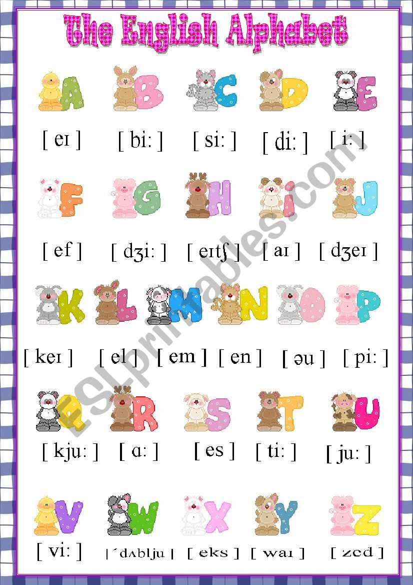 The English Alphabet worksheet