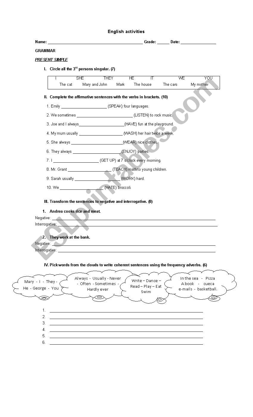 PRESENT SIMPLE-FREQUENCY ADVERBS