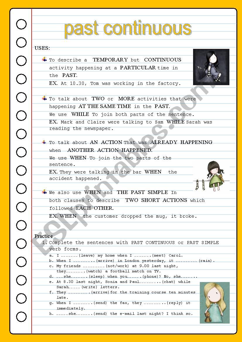 PAST TENSES worksheet