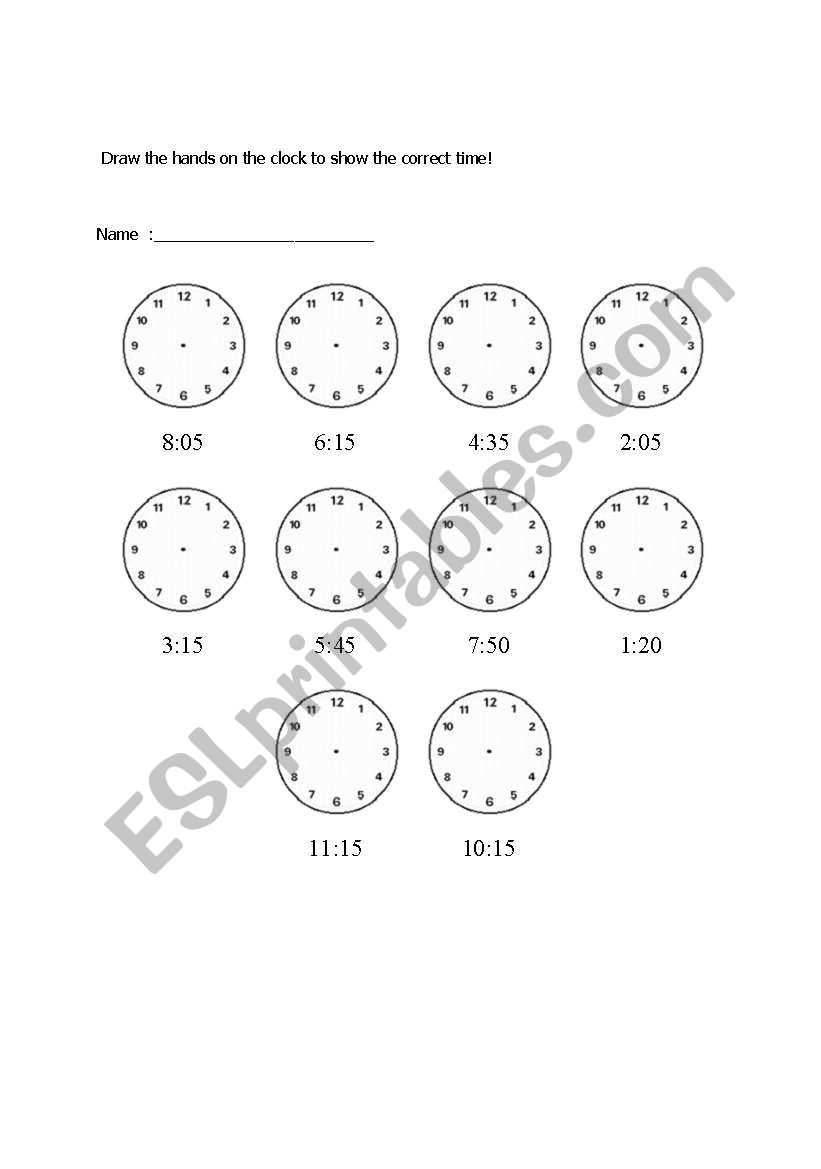 Expressing the time worksheet