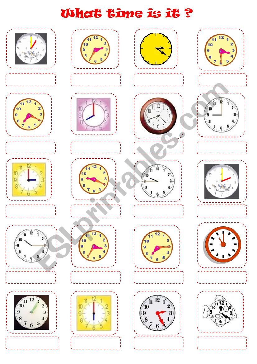 What time is it? worksheet