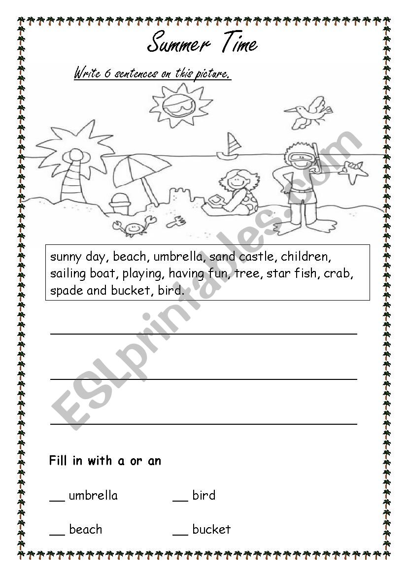 Summer Time worksheet