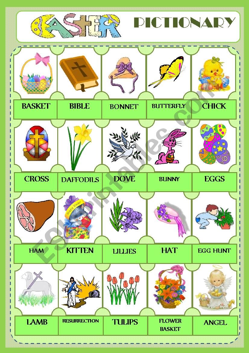 Easter_pictionary worksheet