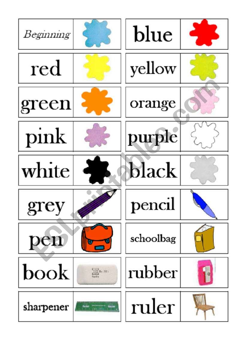 Super Domino worksheet