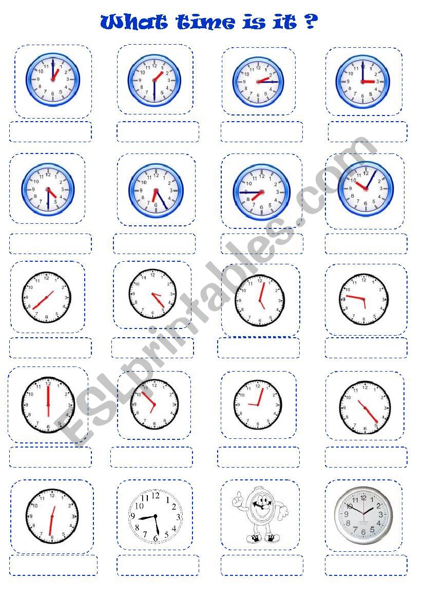 What time is it? worksheet