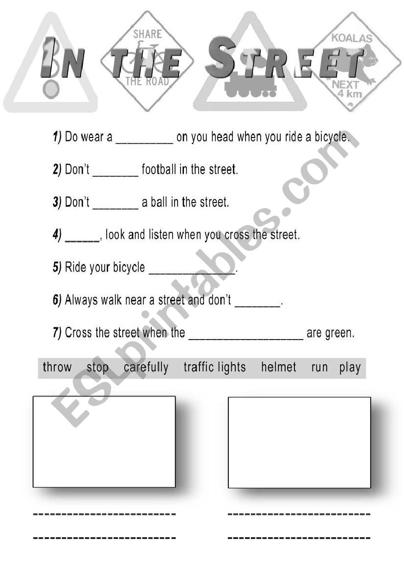 In the Street worksheet