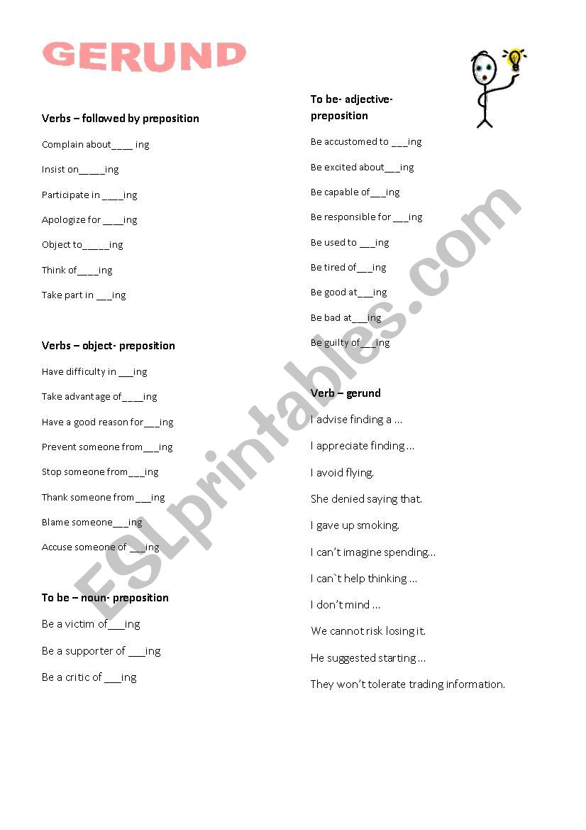 ING or INFINITIVE? worksheet