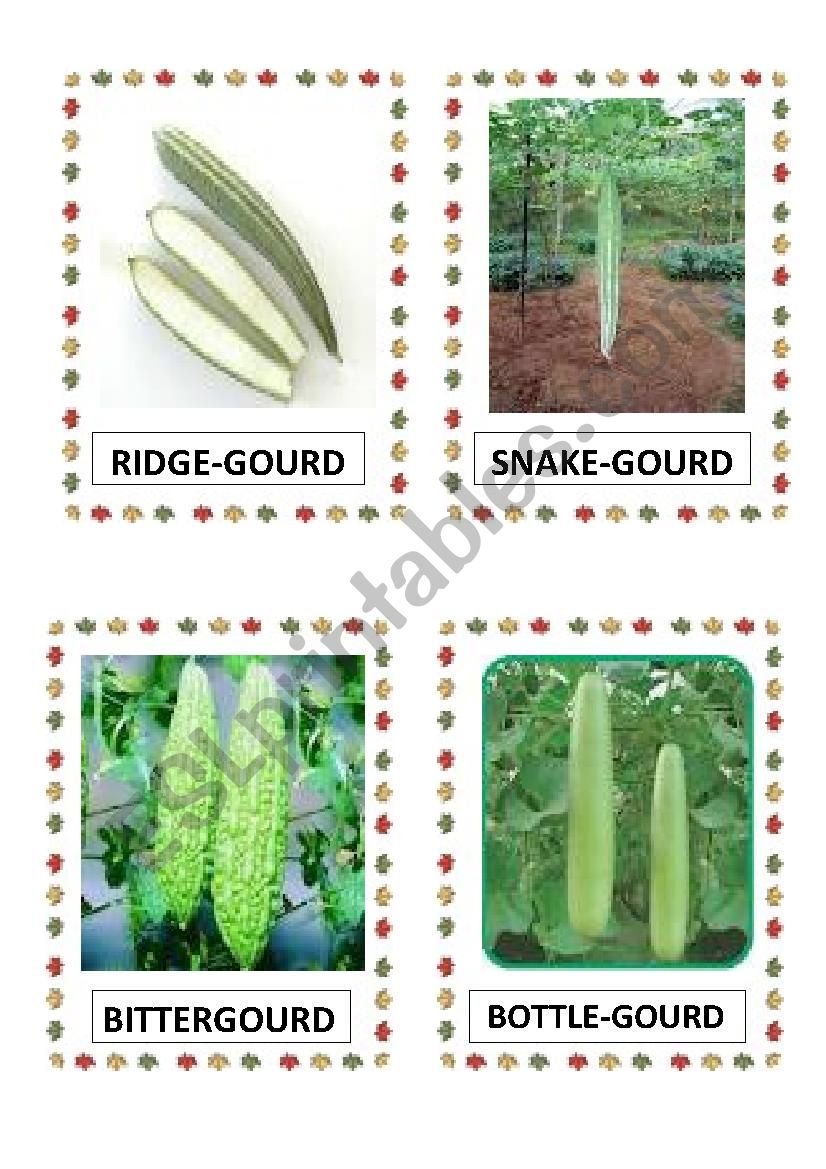 VEGETABLES PART-9 worksheet