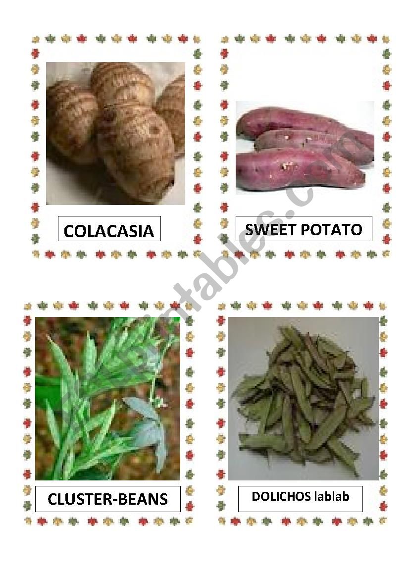 VEGETABLES PART-10 worksheet