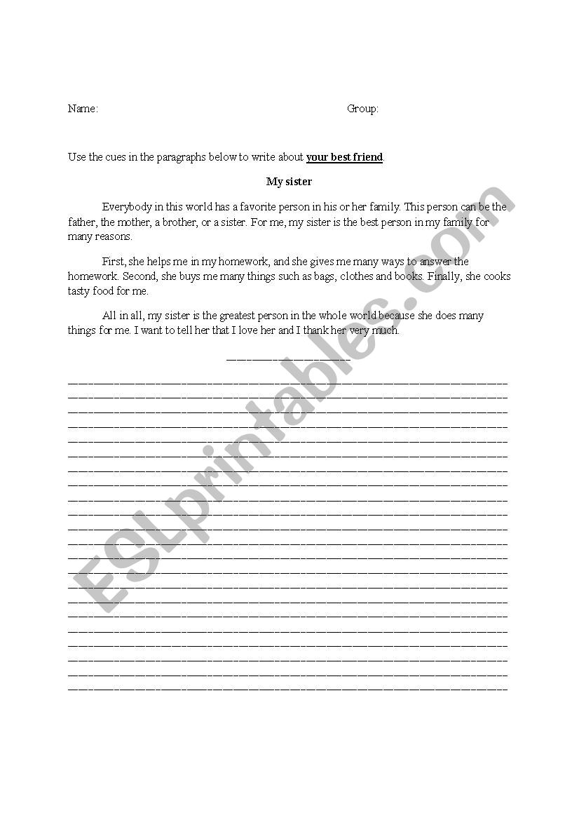 best friend worksheet