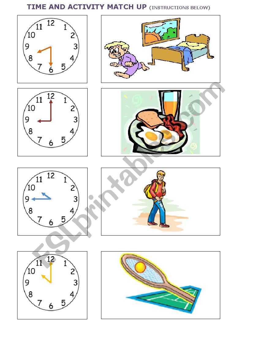 Time and Activity Story Match Up