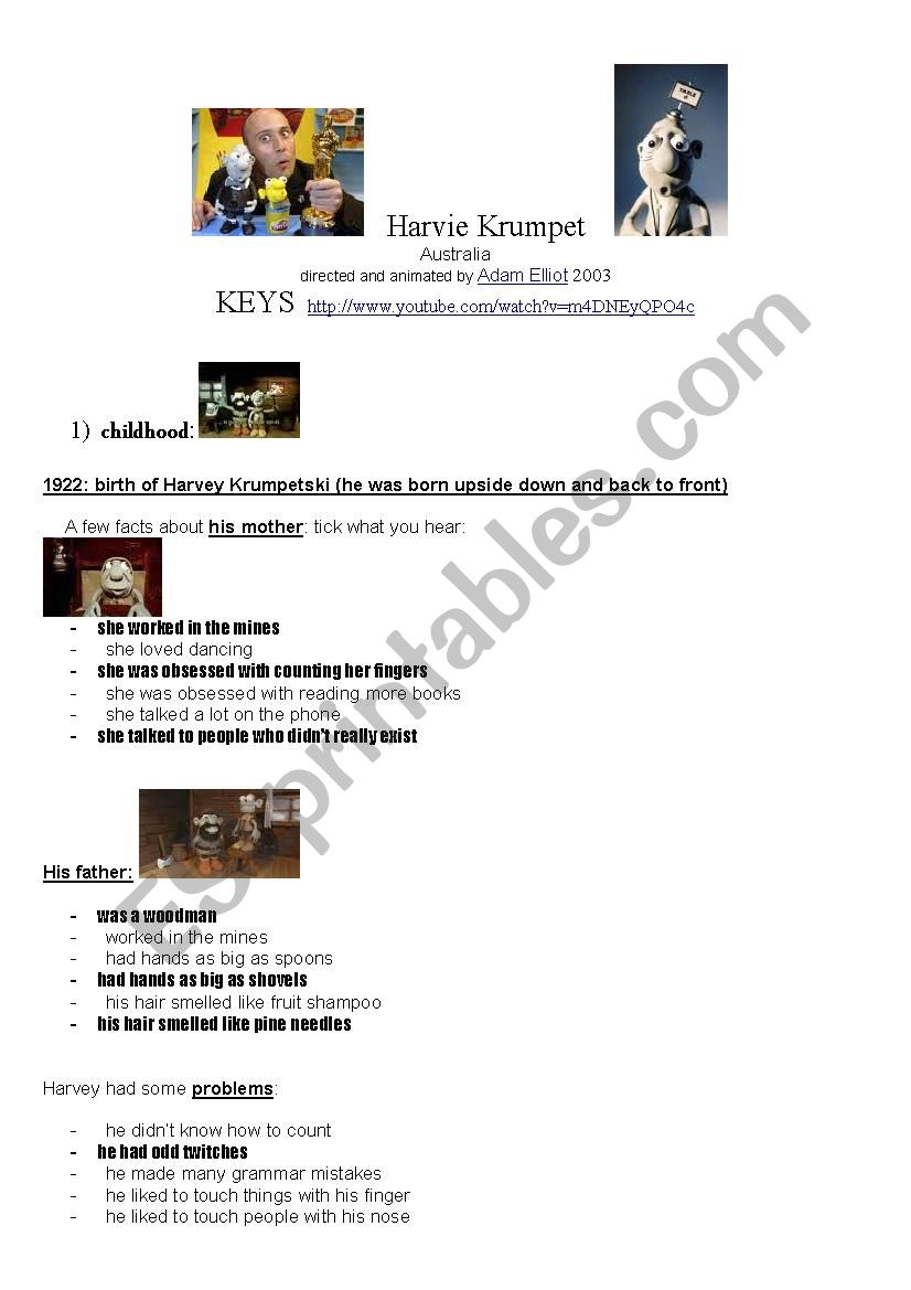 HARVIE KRUMPET : Movie Study KEYS 2/2