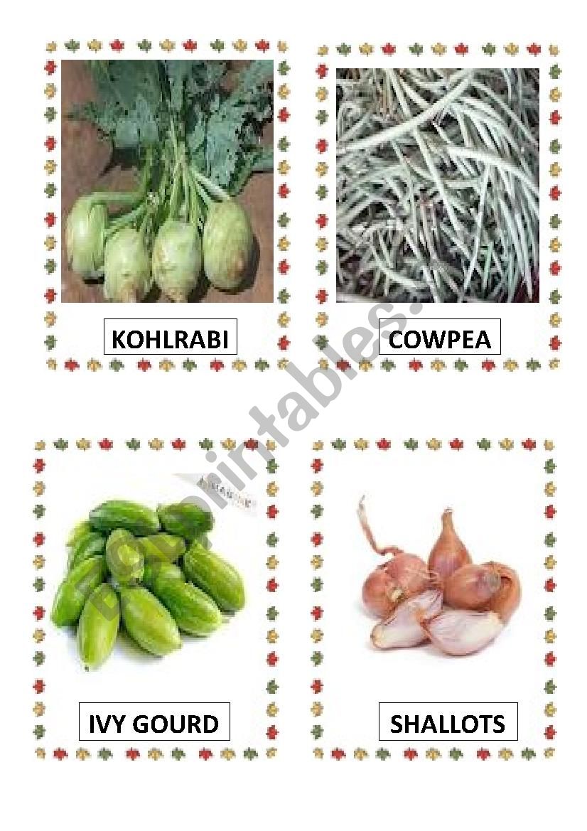 VEGETABLES PART-11 worksheet