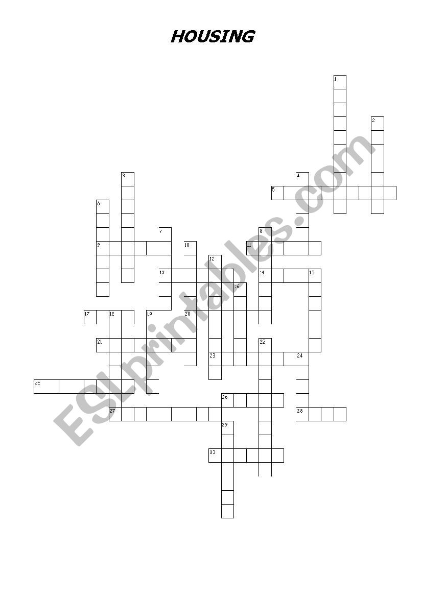 Housing worksheet