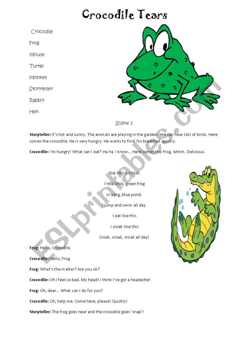 Crocodile Tears PLAY SCRIPT/ROLE PLAY