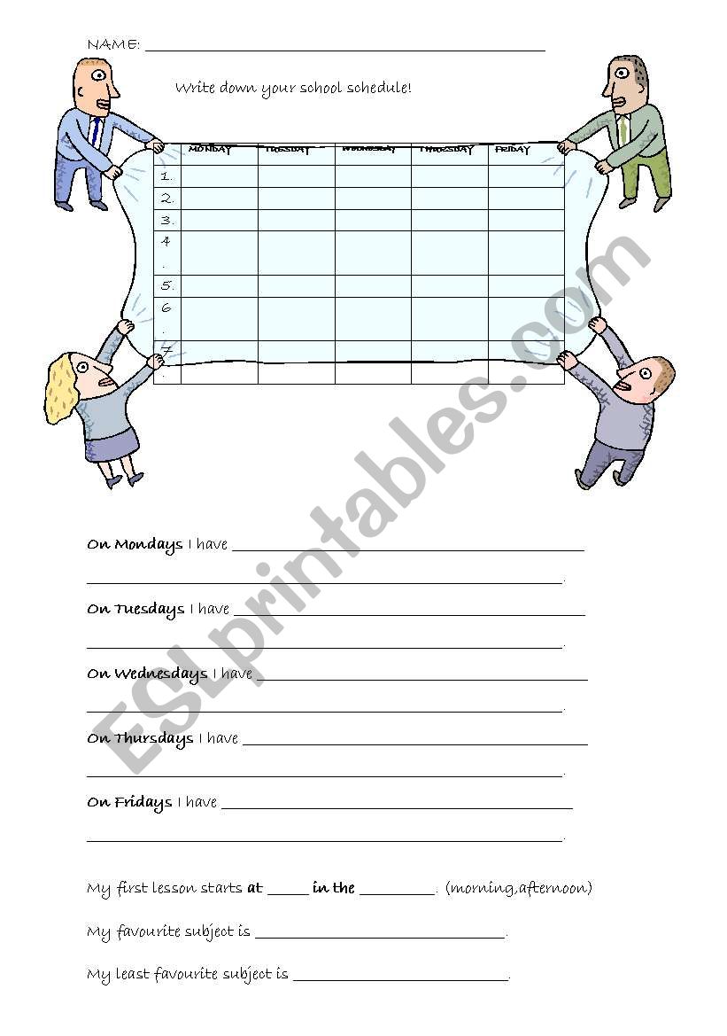 School subjects and prepositions