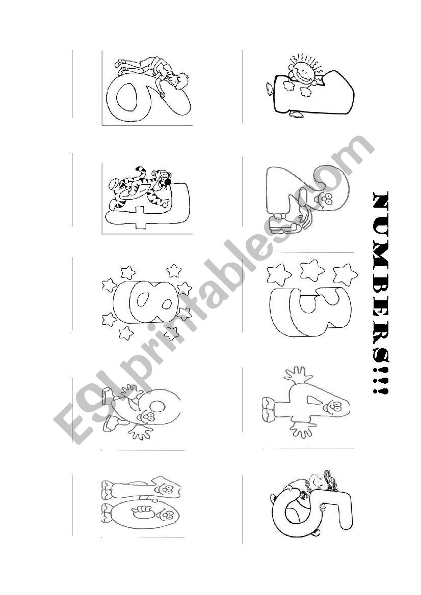 Numbers for kids worksheet