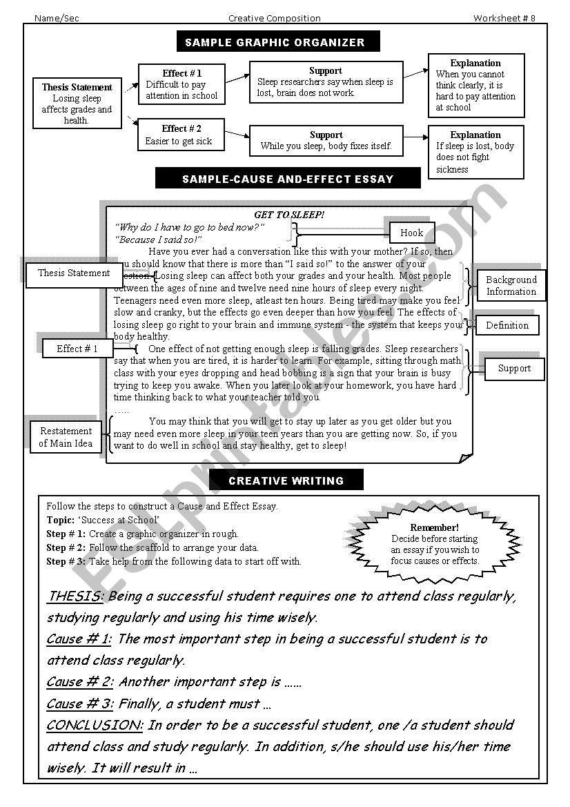 simple cause and effect essay