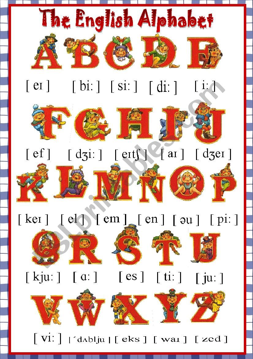 The English Alphabet worksheet