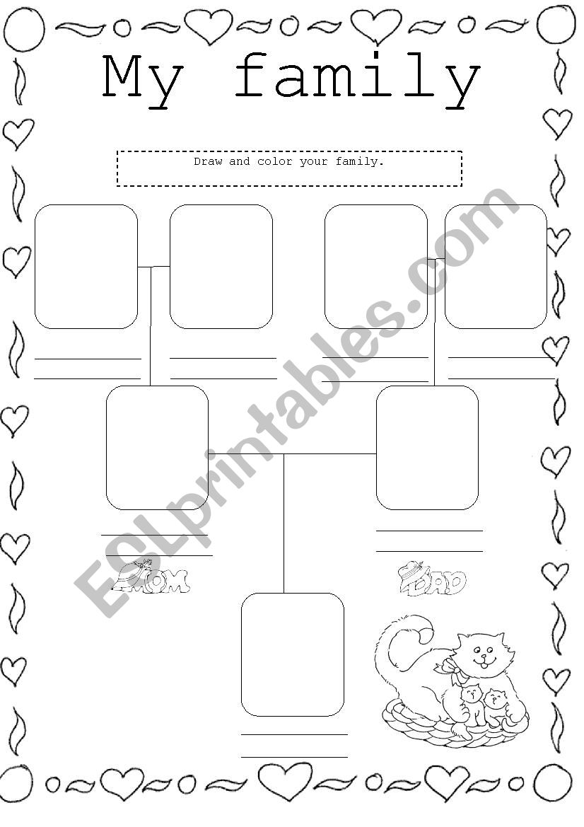 My Family Tree worksheet