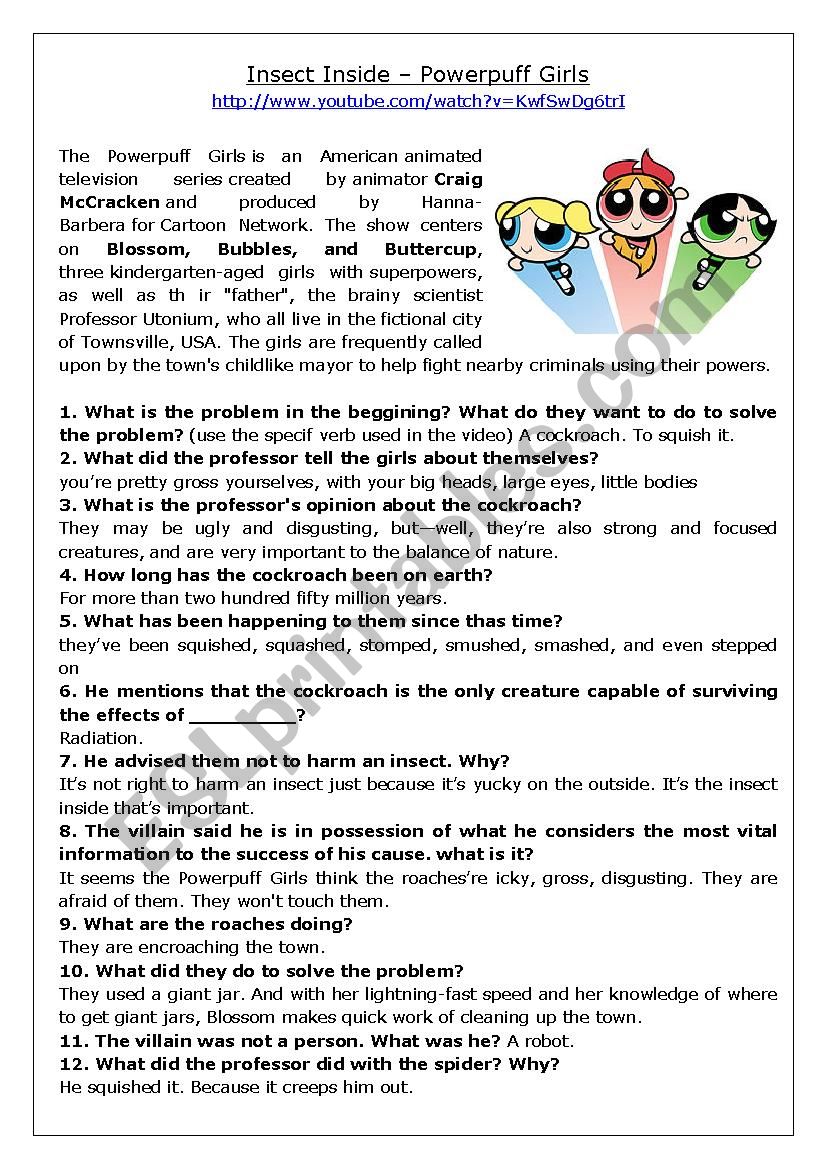 Advanced Listening - PowerPuff girls Cartoon Interpretation