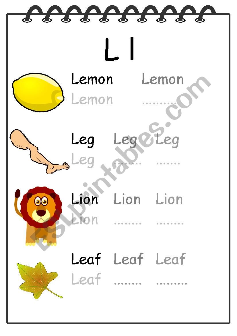 Alphabet Writing Worksheet L worksheet