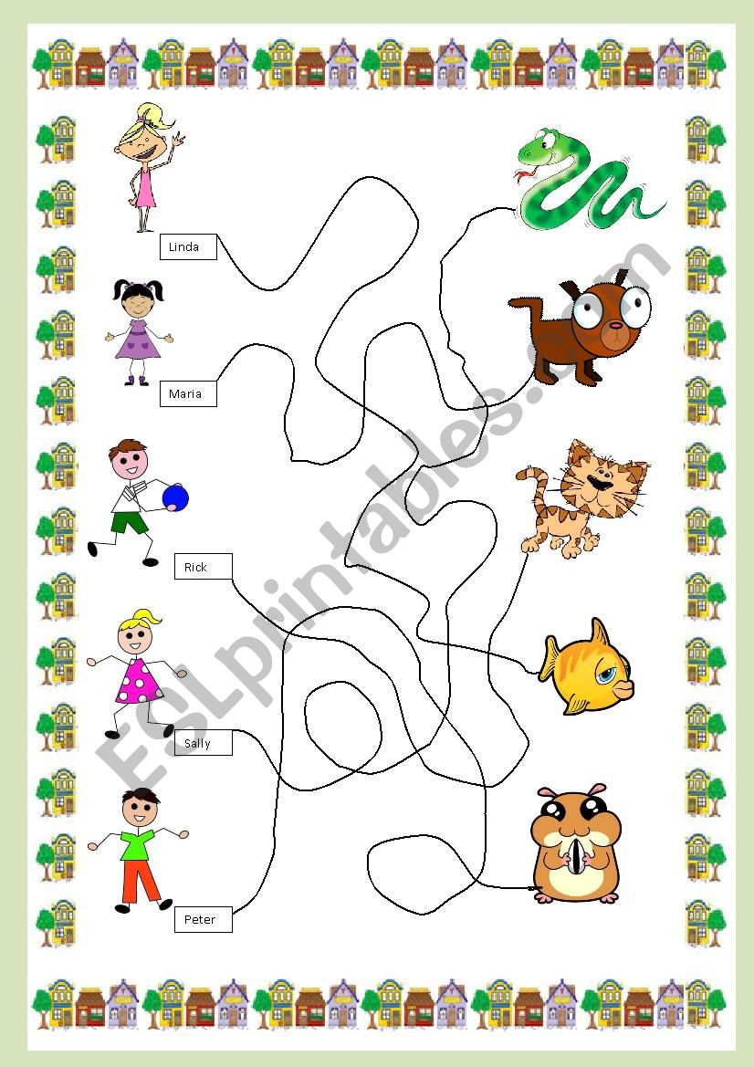 Possessive and pets worksheet