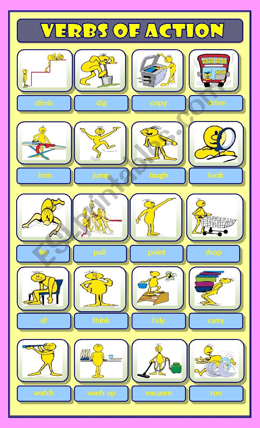 Action Verbs worksheet