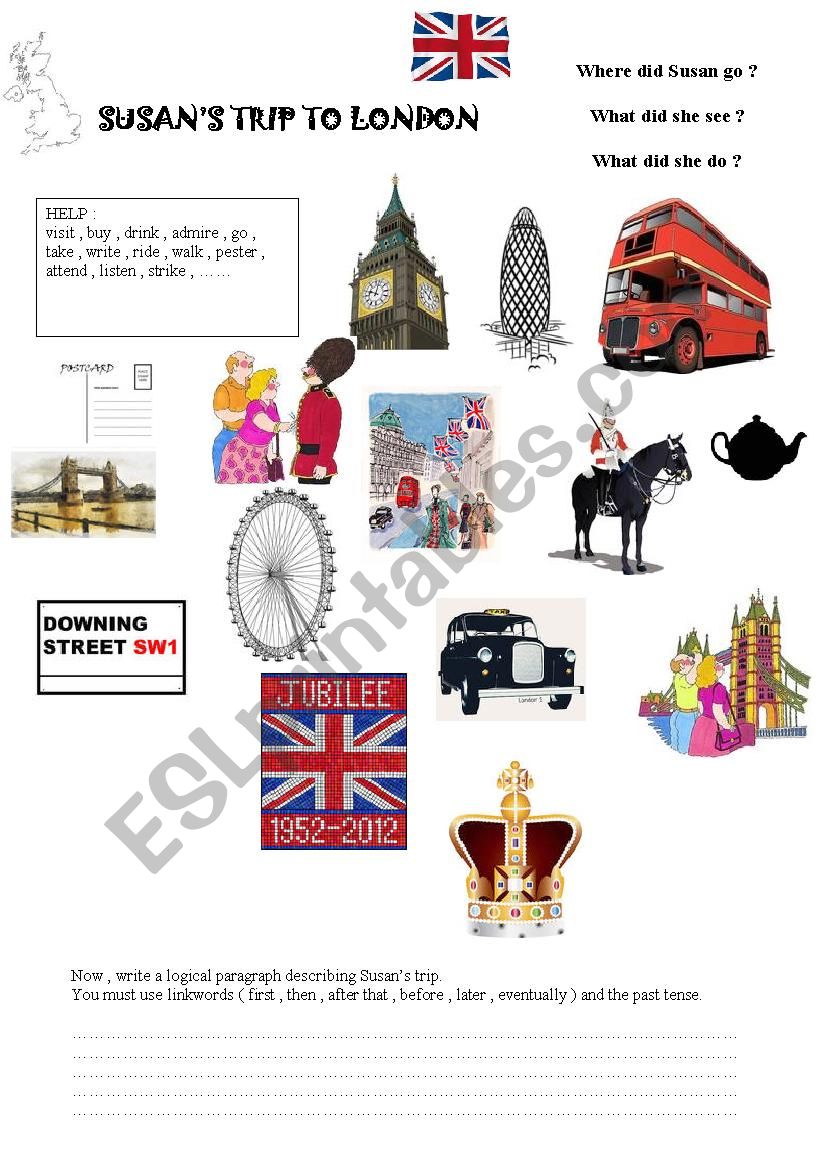 susanÂ´s trip to London worksheet
