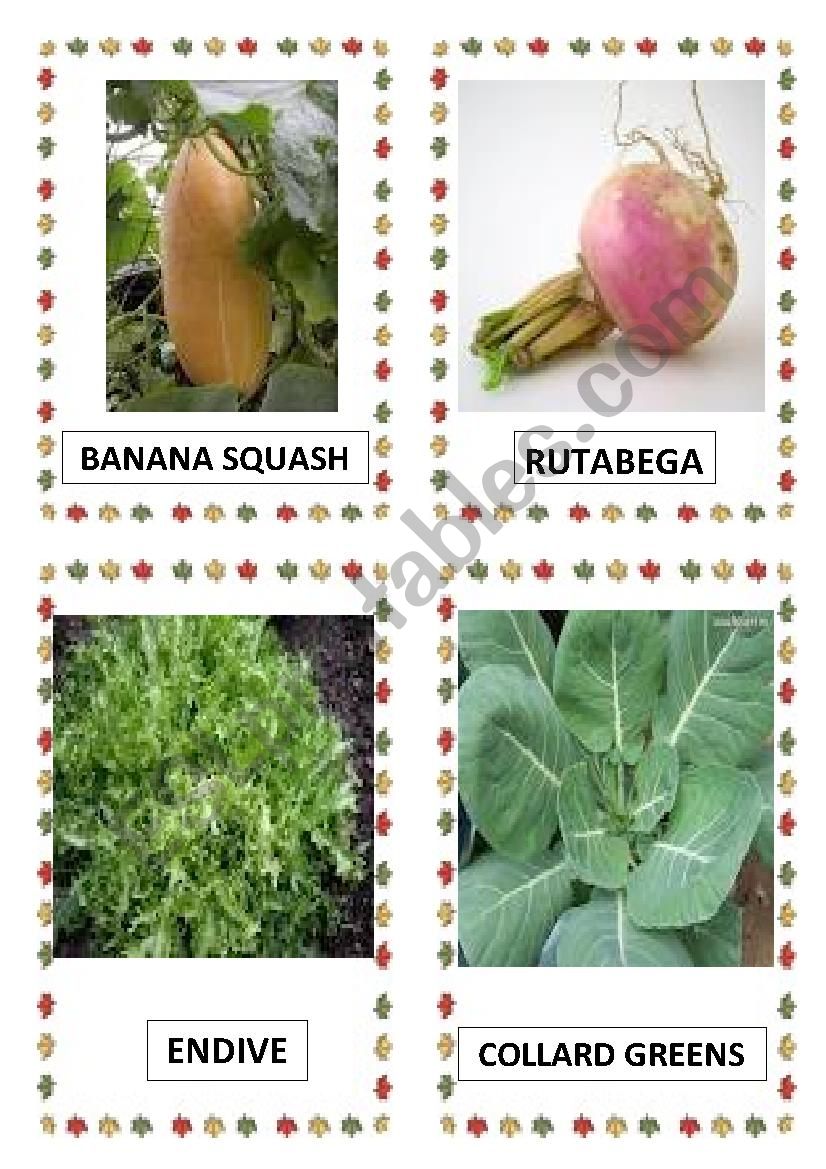 VEGETABLES PART-25 worksheet