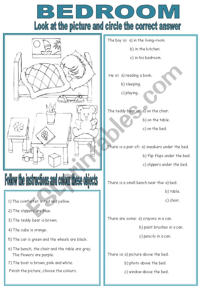 Bedroom - Toys worksheet