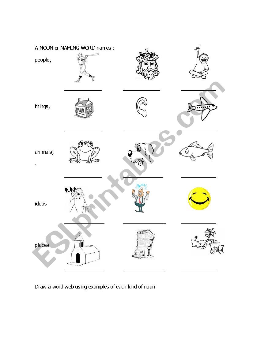 naming-words-nouns-esl-worksheet-by-lolalandia