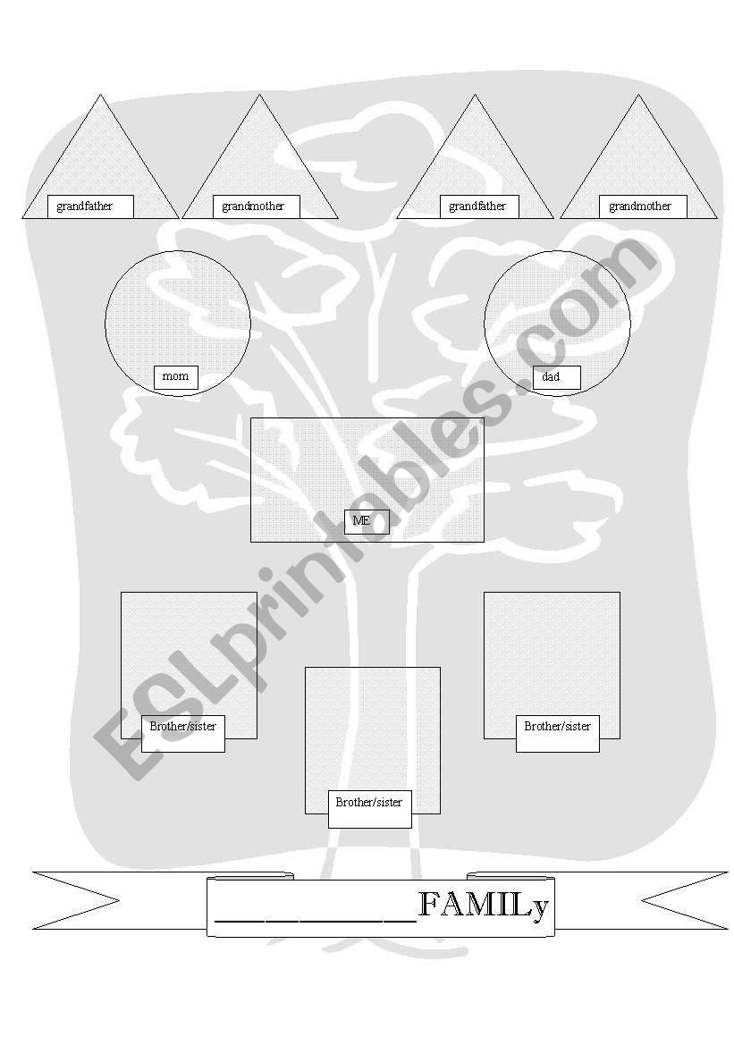 Family Tree worksheet