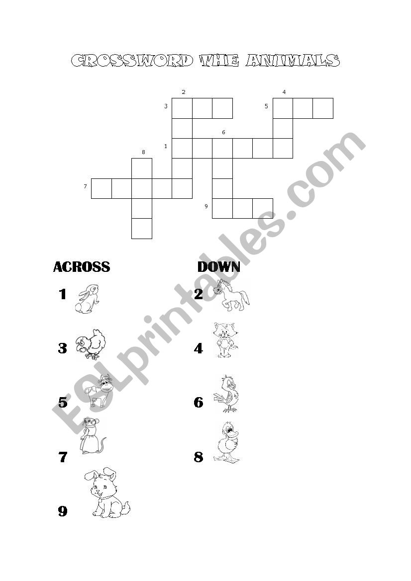 THE ANIMALS worksheet