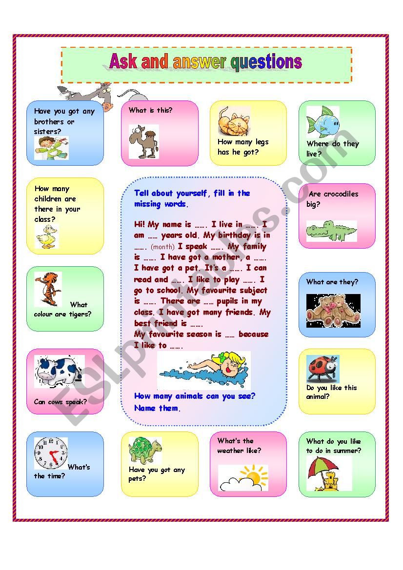 easy worksheet for elementary students