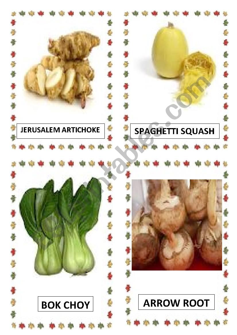 VEGETABLES PART-27 worksheet