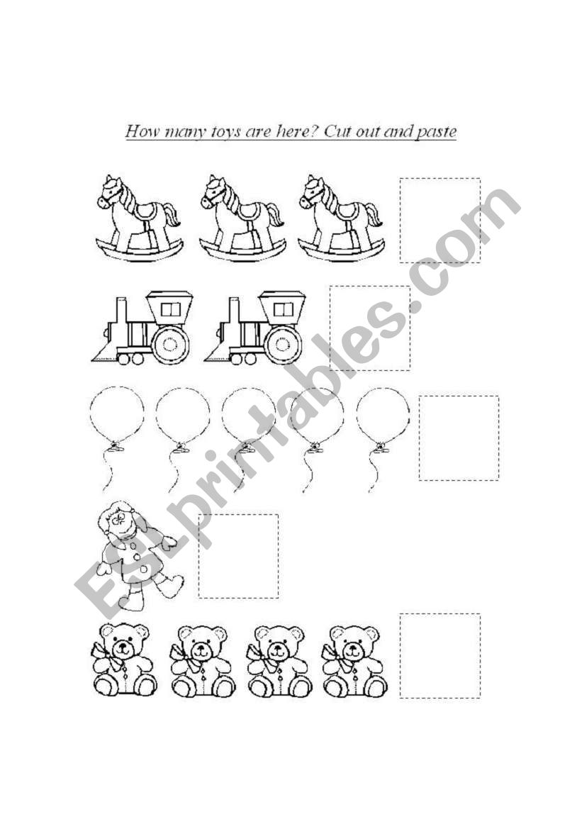 Count the toys worksheet