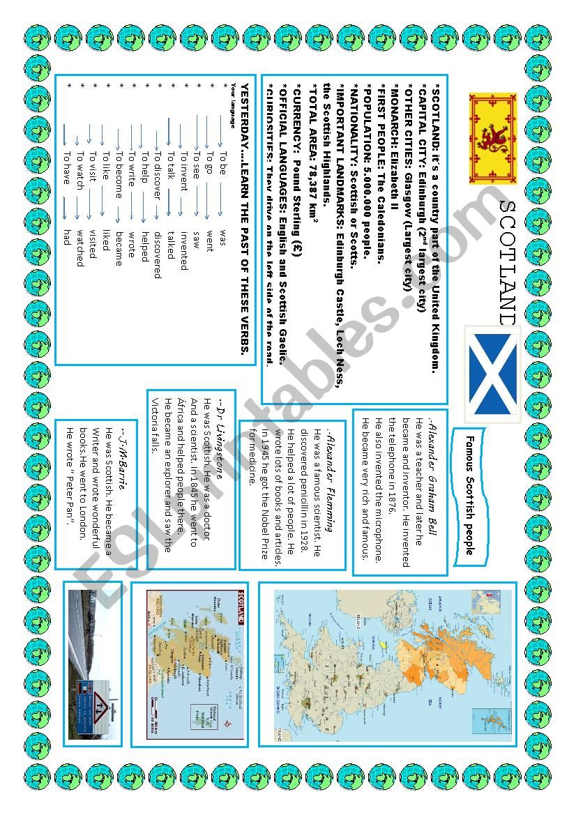 Scotland study sheet worksheet