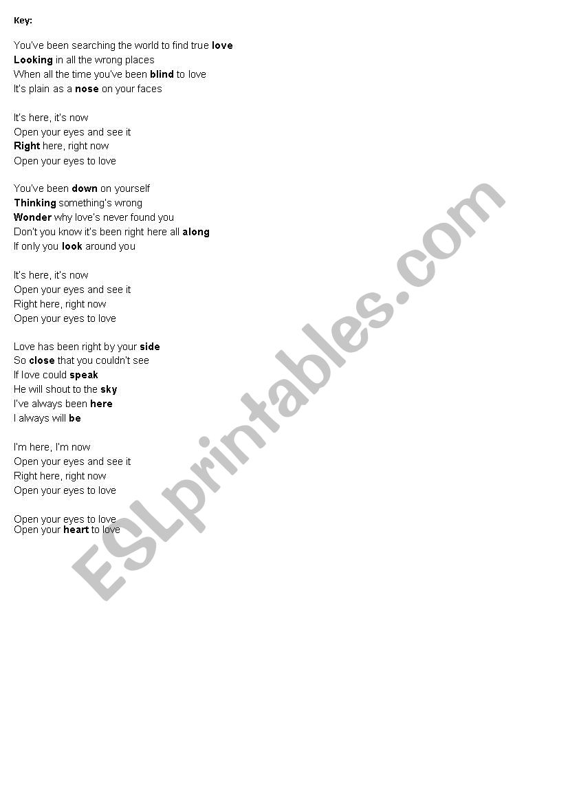 Listening Activity Open Your Eyes Lmnt Esl Worksheet By Carsalpai