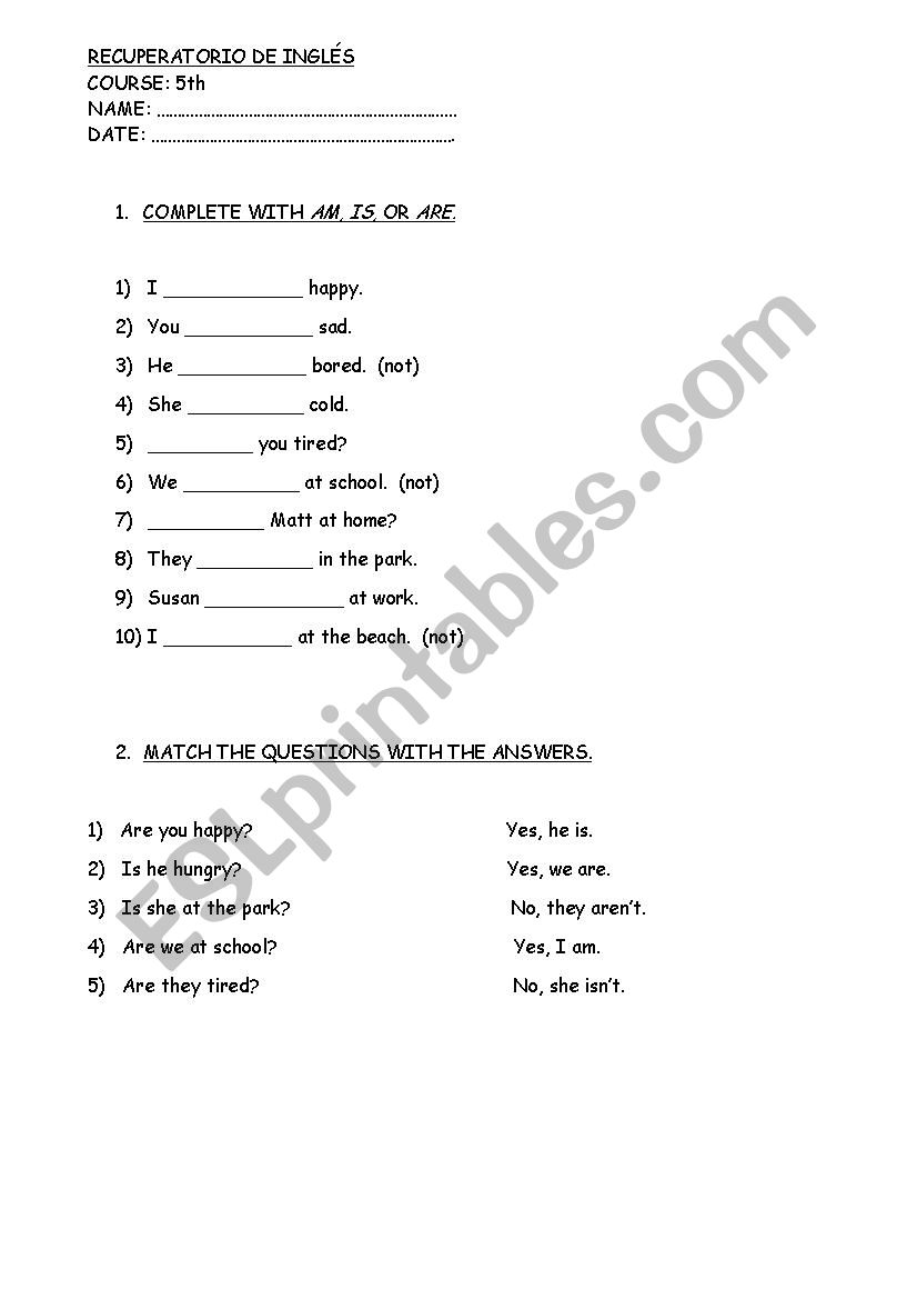 review worksheet