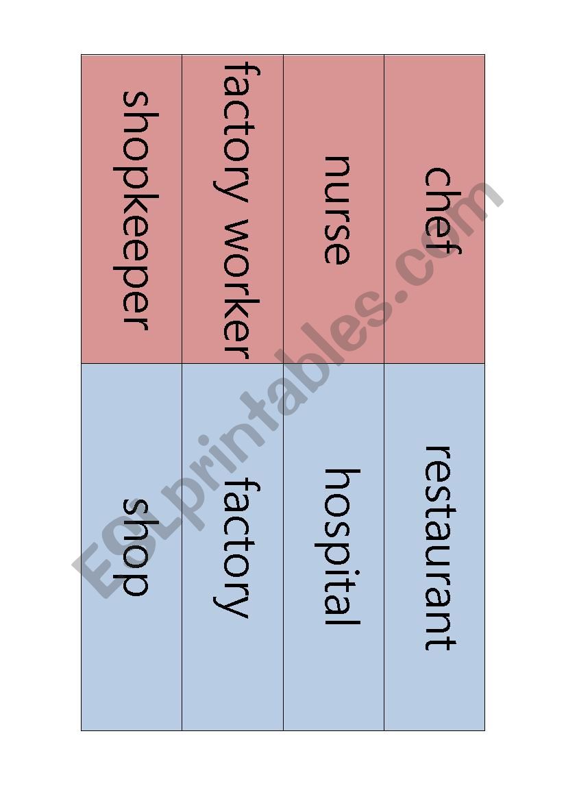 Jobs Matching worksheet