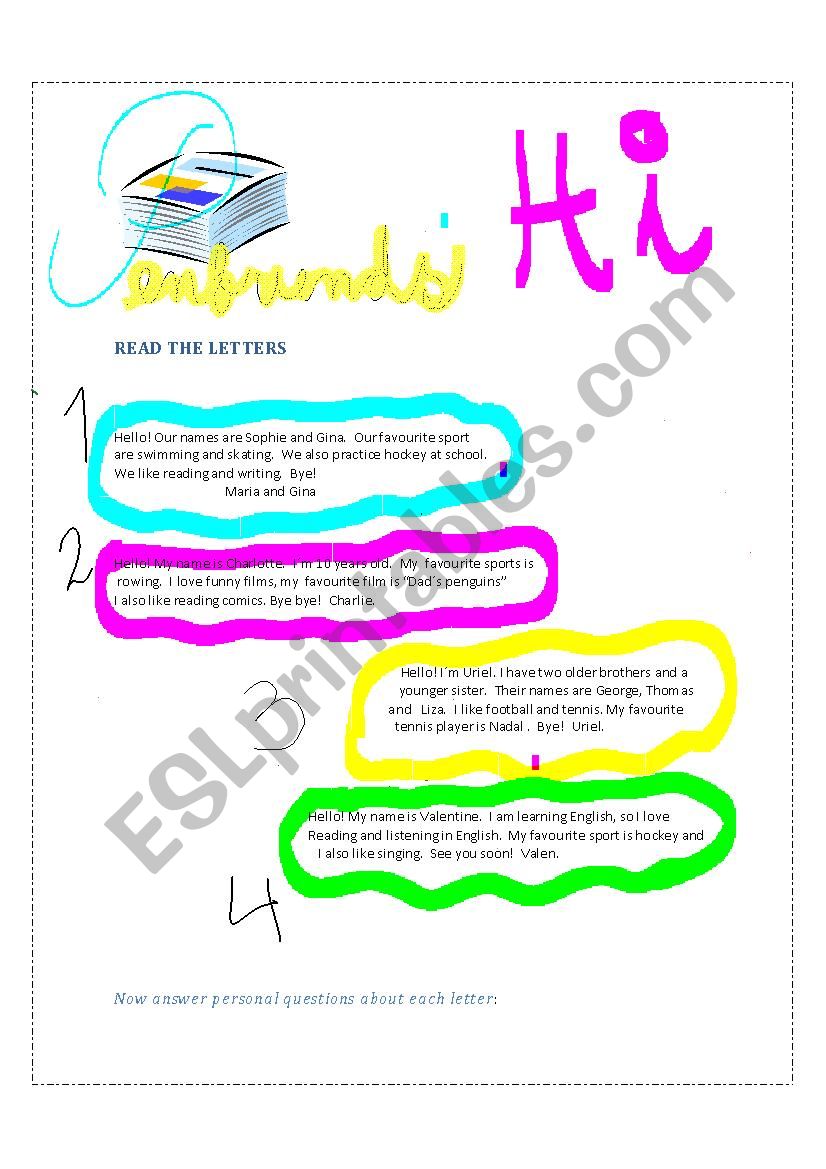 PENFRIENDS worksheet