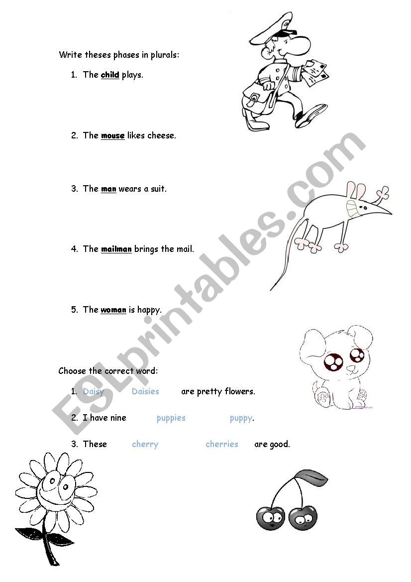 Irregular Plurals worksheet