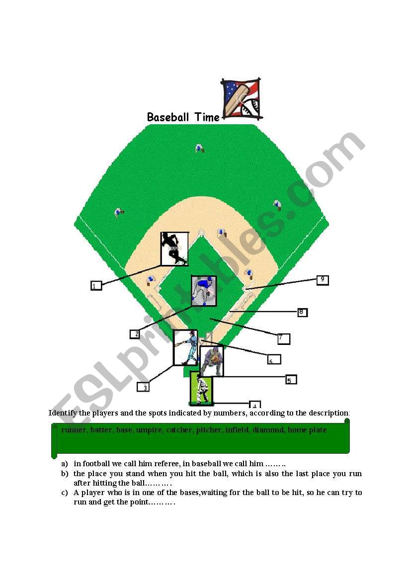 baseball vocabulary worksheet