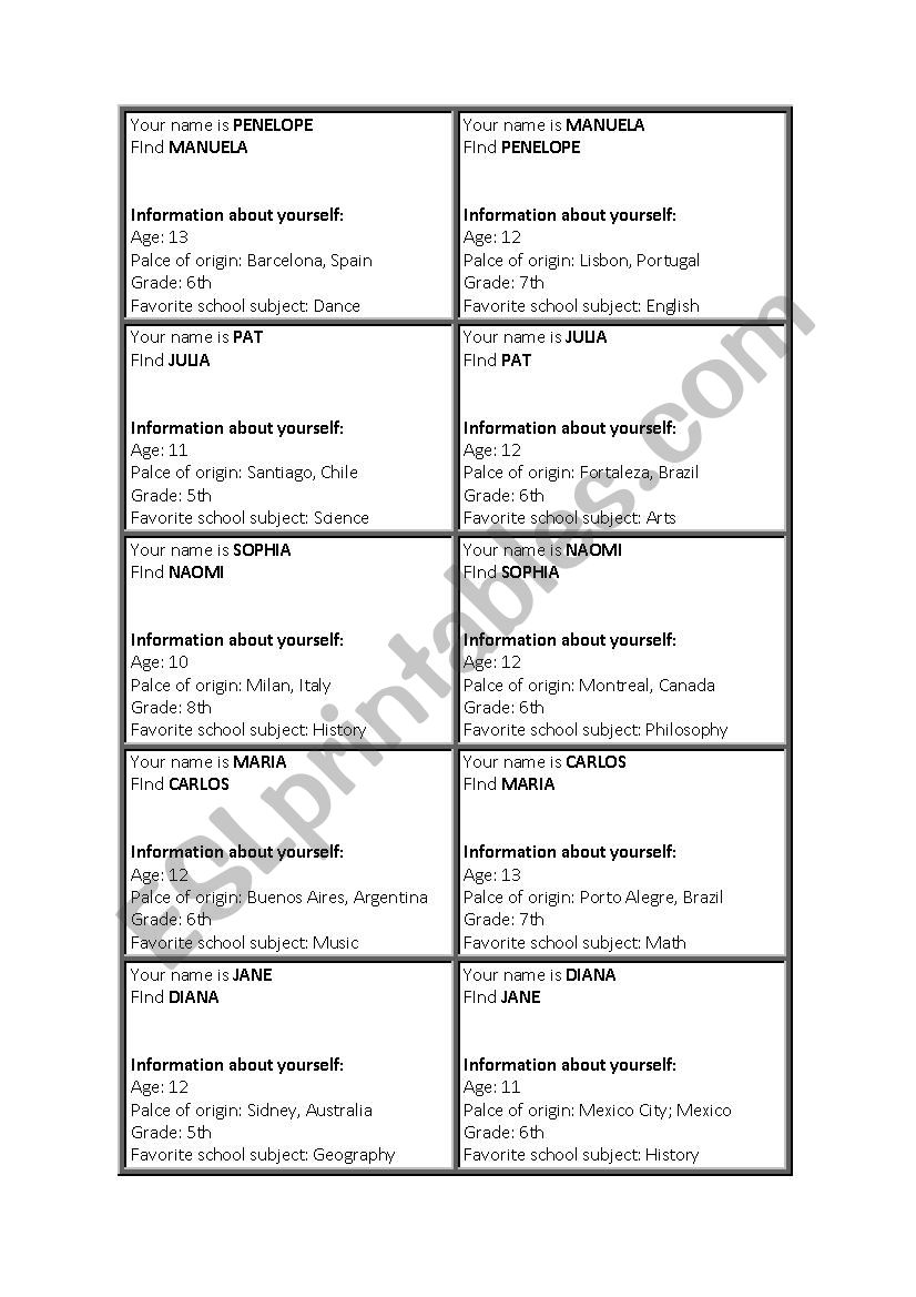 Who are you?? worksheet