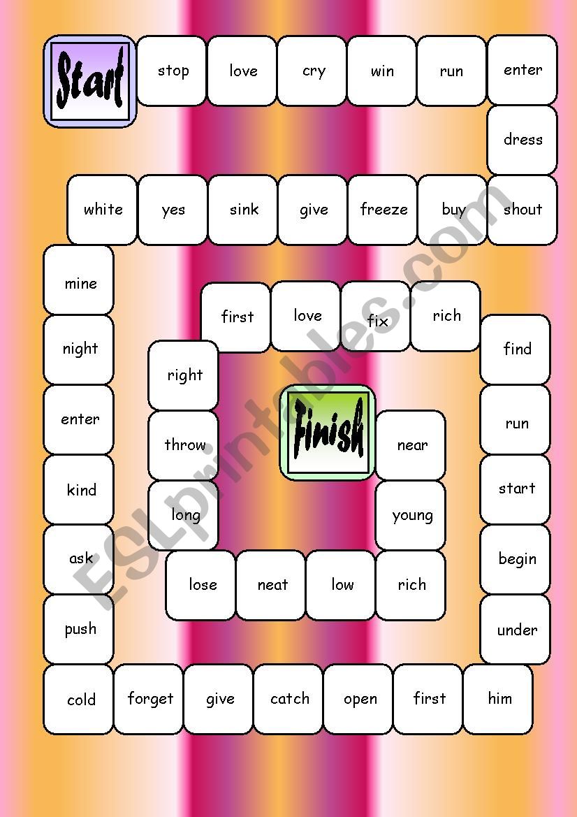 Opposites worksheet