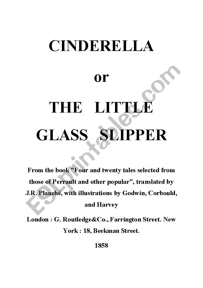 Cinderella worksheet